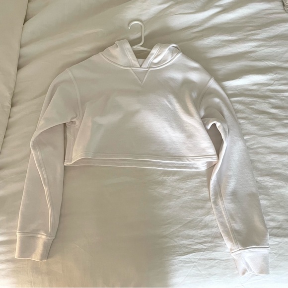 Lululemon Cropped White Hoodie - Picture 2 of 9